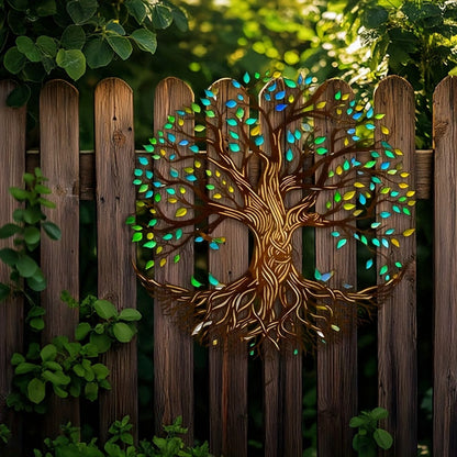 Tree of Life Metal Wall Sculpture - Art Deco Iron Wall Hanging