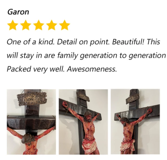 ✝️ Hand-carved Blessed Jesus Crucifix