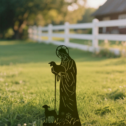 ✝️Jesus and Sheep Metal Sign- Outdoor for Yard & Patio🍂
