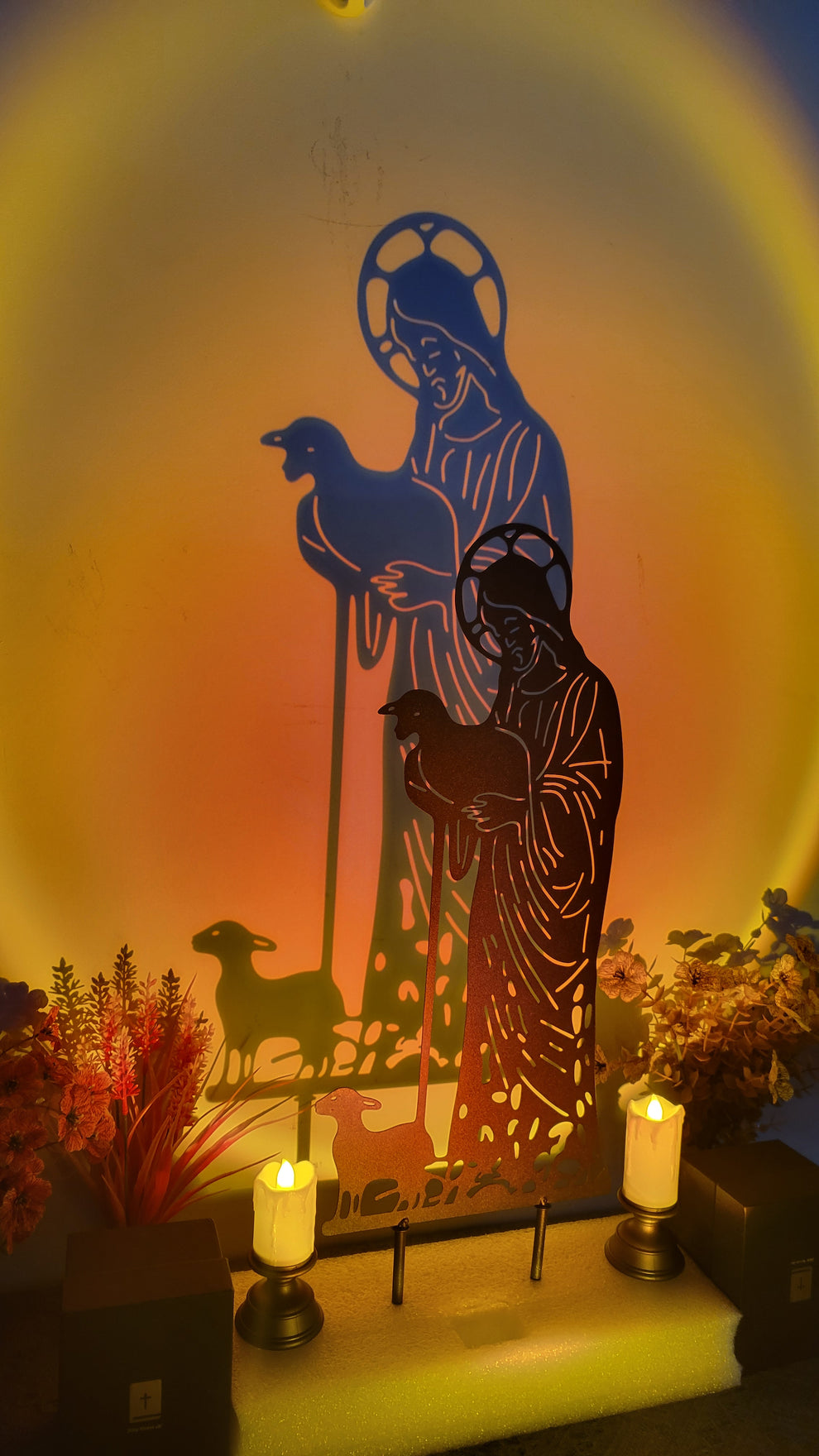 ✝️Jesus and Sheep Metal Sign- Outdoor for Yard & Patio🍂