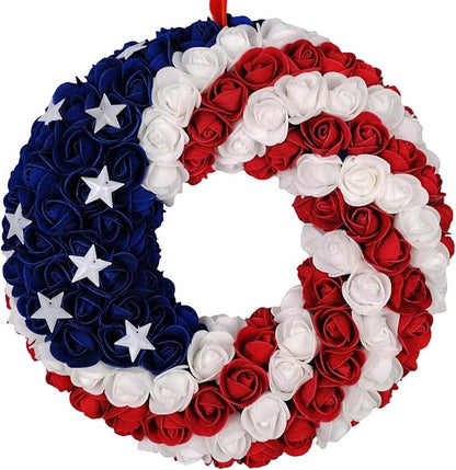 🔥 Handmade Patriotic Star Wreath