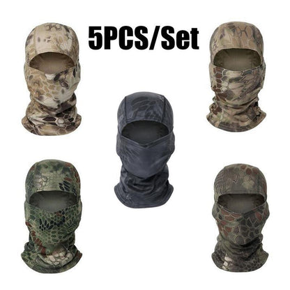 Tactical Camo Face Masks – 5PCS UV Neck Gaiters