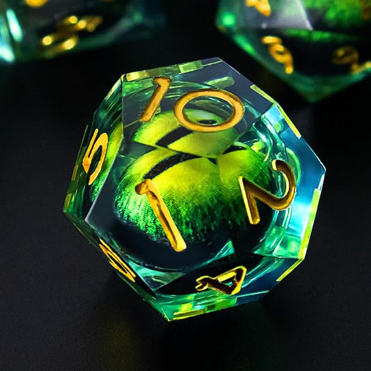 🎲DND Resin Dice Dragon Eye Perfect for D&D 5e & other TTRPGs