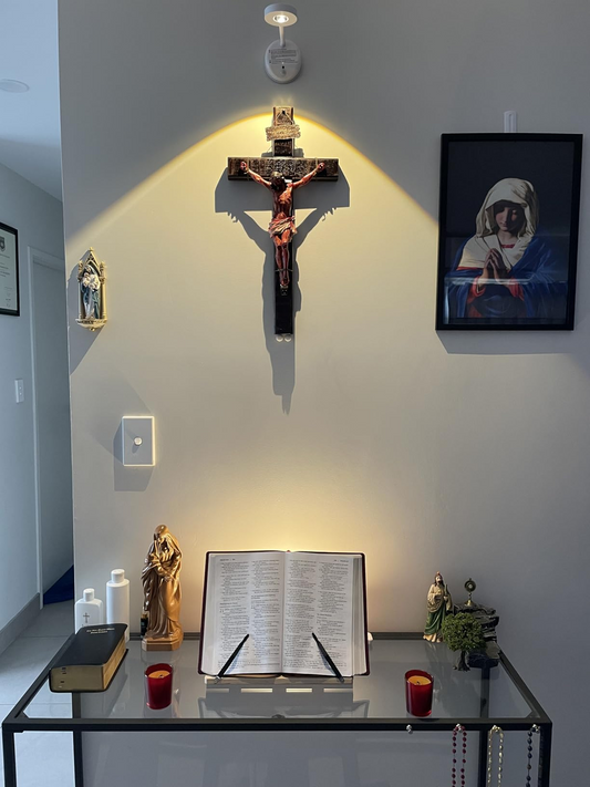 ✝️Jesus Crucifix Set: Small + Large Cross | Handmade in USA | Home & Church Altar