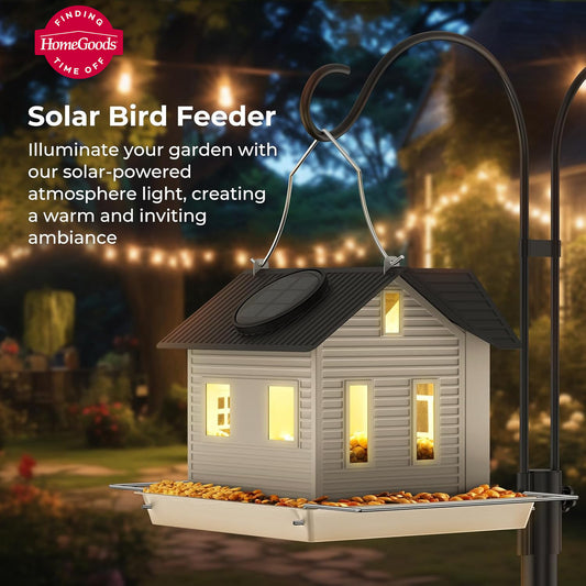 Solar Window Bird Feeder with Auto-Glow Light – Day & Night Bird Watching🐦