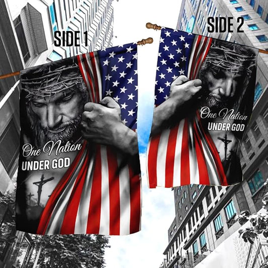 ✝️Jesus Christian Patriotic American Grommet Flag