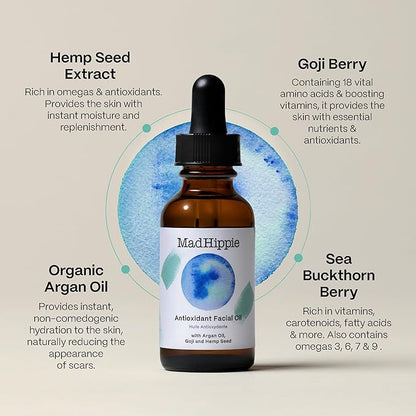 🌊 Natural Facial Oil with Argan & Vitamin E