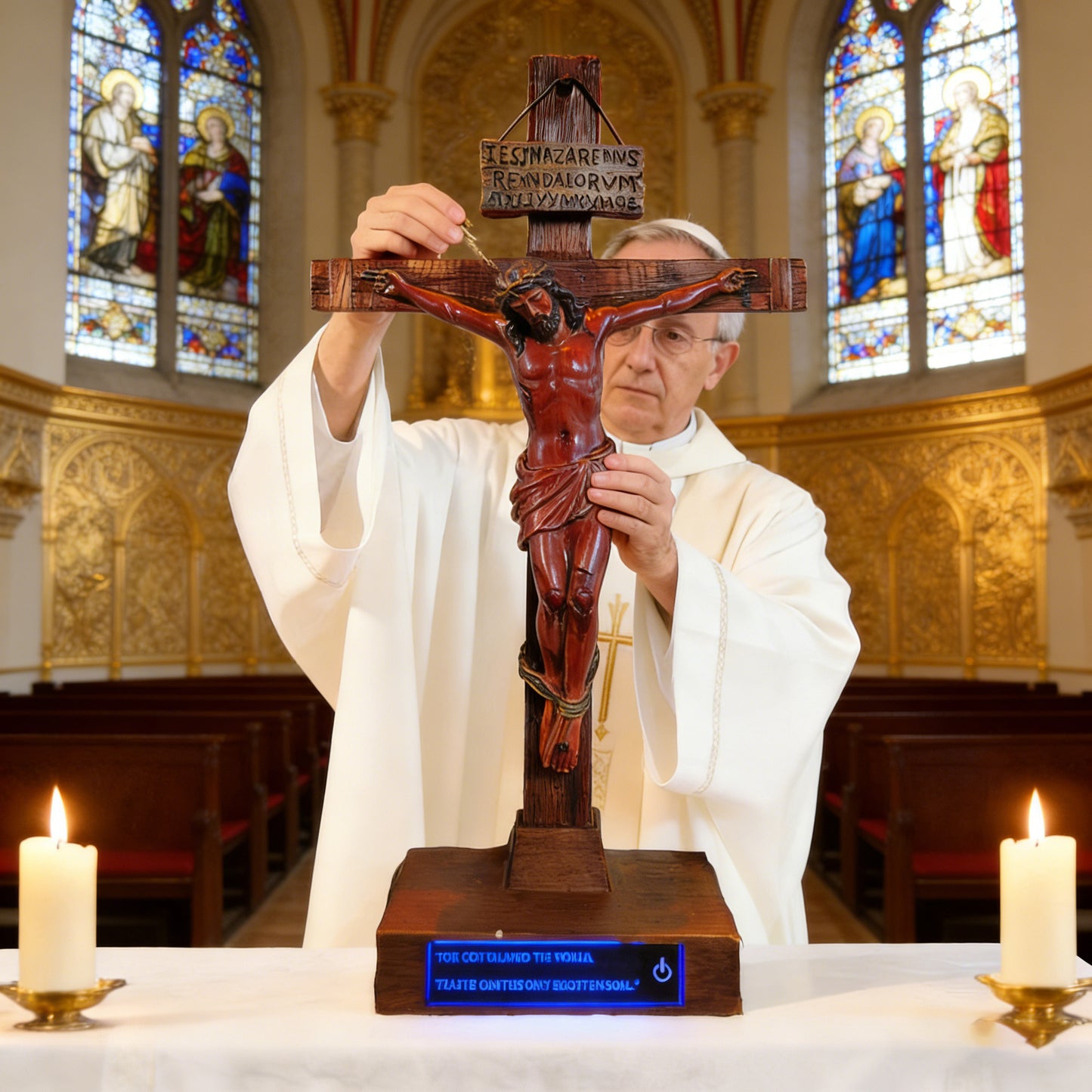 ✝️ Calvary Crucifix – Hand-Carved & Blessed
