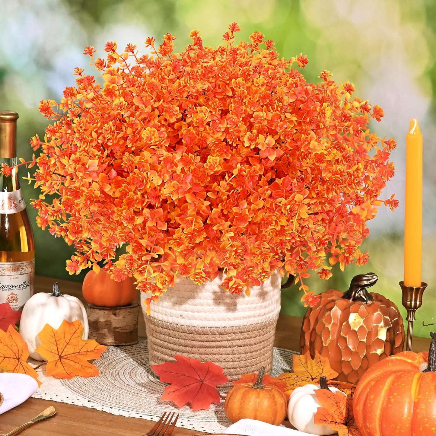 💐12PCS Artificial UV-resistant flowers: suitable for patios, porches and balconies-Sunset