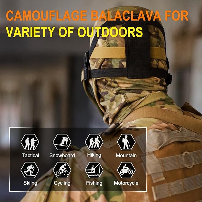 Tactical Camo Face Masks – 5PCS UV Neck Gaiters