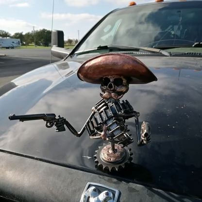 🤠💀 Outlaw Skull Hood Ornament - 50% Off Sale!