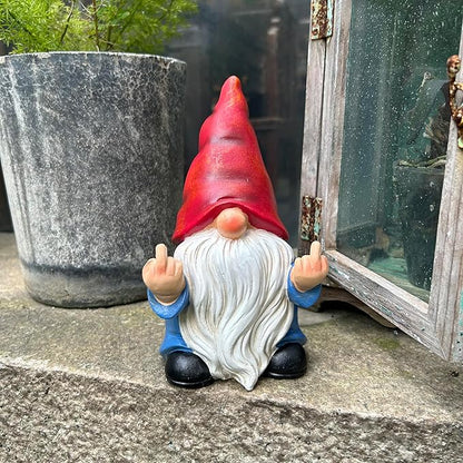 🖕 Grumpy Gnome 7.8" – Funny Garden Rebel!