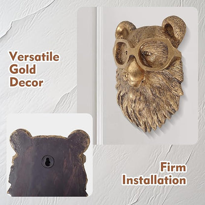🦁🦓✨ 6‑Pack Gold Animal Head Wall Sculptures – Limited Stock 50% Off!🚚🏷️