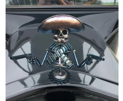 🤠💀 Outlaw Skull Hood Ornament - 50% Off Sale!