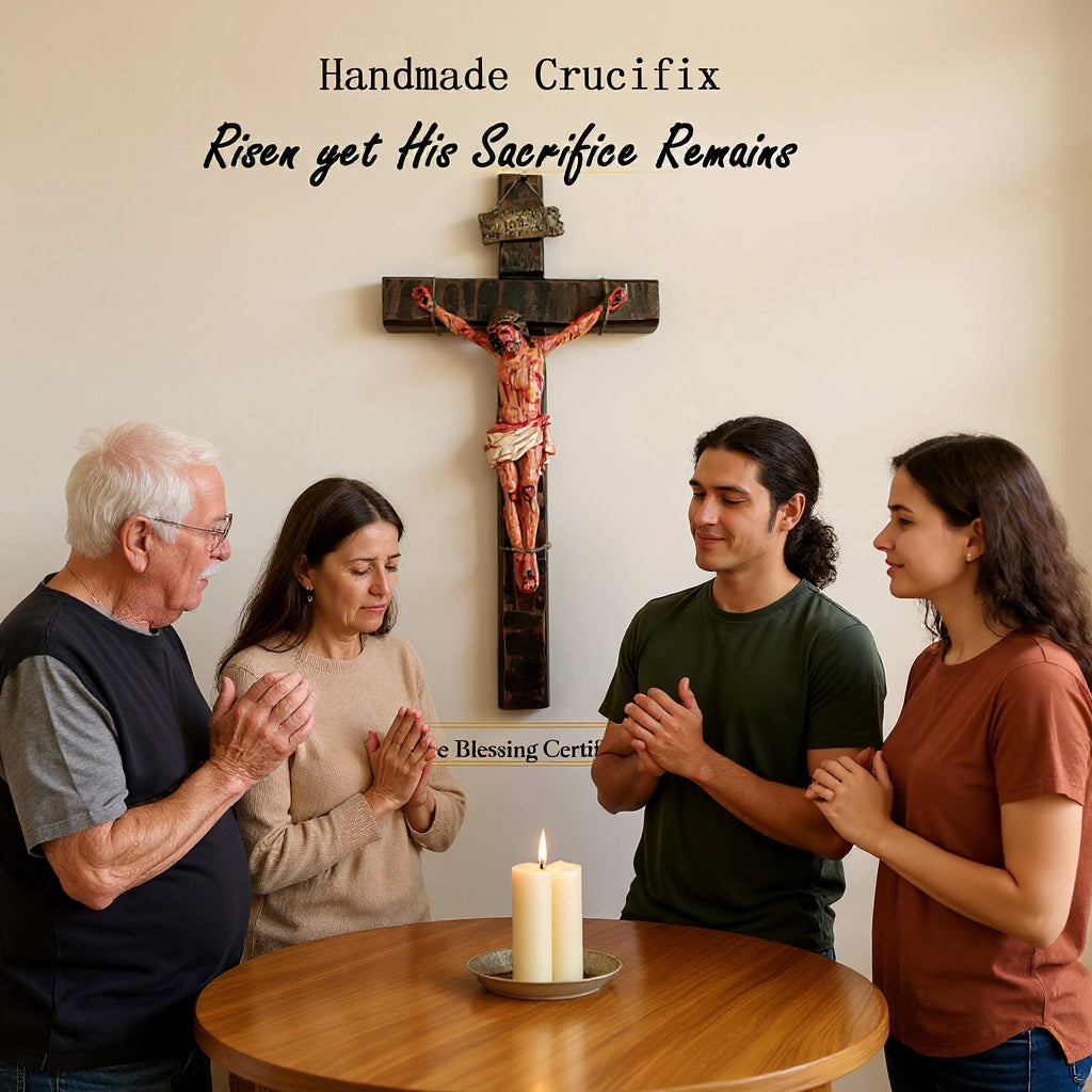 ✝️ Calvary Crucifix – Hand-Carved & Blessed