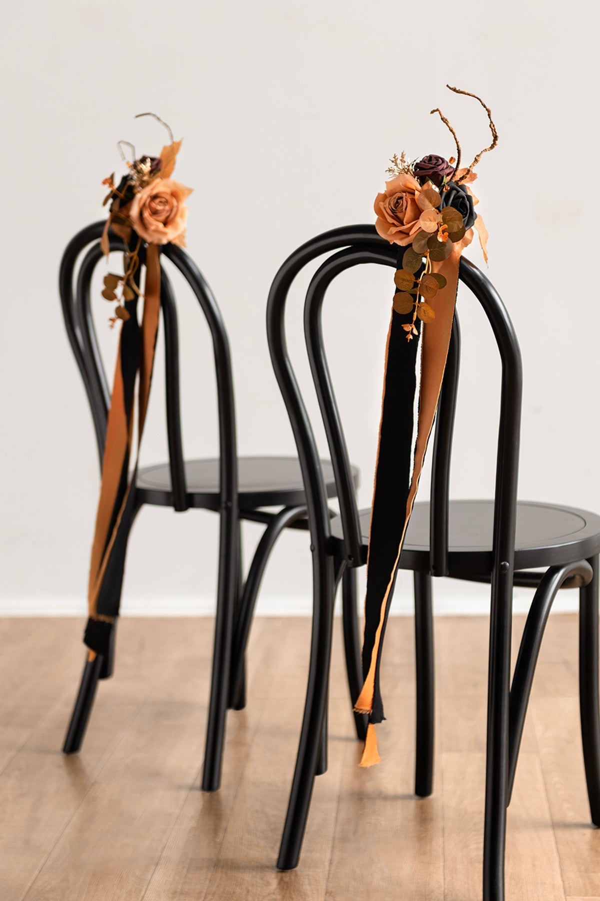 👰Wedding Flower Packages in Black & Pumpkin Orange