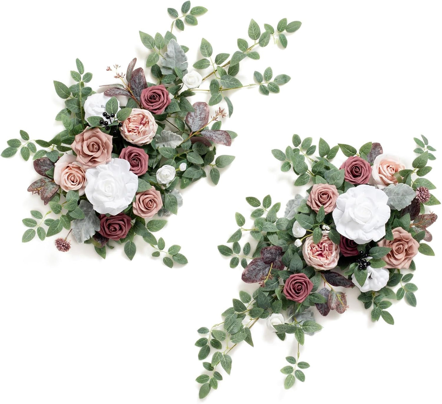 🍃Green Artificial Flower Garland Floral Swags Centerpieces White Wedding Arch Flower