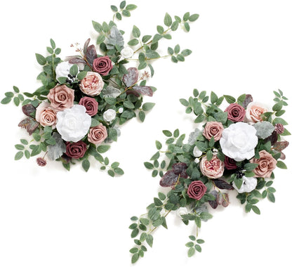 🍃Green Artificial Flower Garland Floral Swags Centerpieces White Wedding Arch Flower
