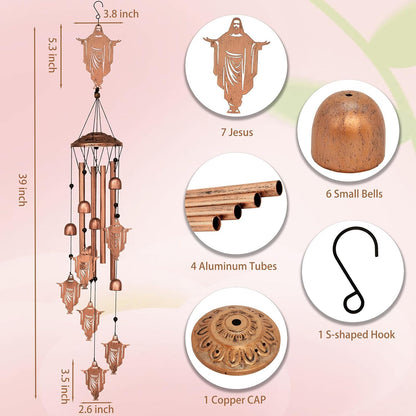 ✝️ Jesus Wind Chimes – Faithful Garden Gift