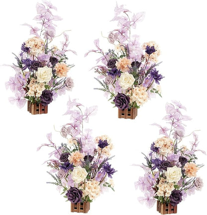 👰Artificial Flowers Wedding Aisle Runner Chair Decorations