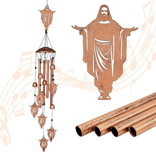 ✝️ Jesus Wind Chimes – Faithful Garden Gift