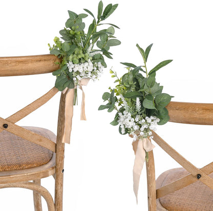 🌺Wedding Artificial Aisle Pew Flowers Chair Decorations