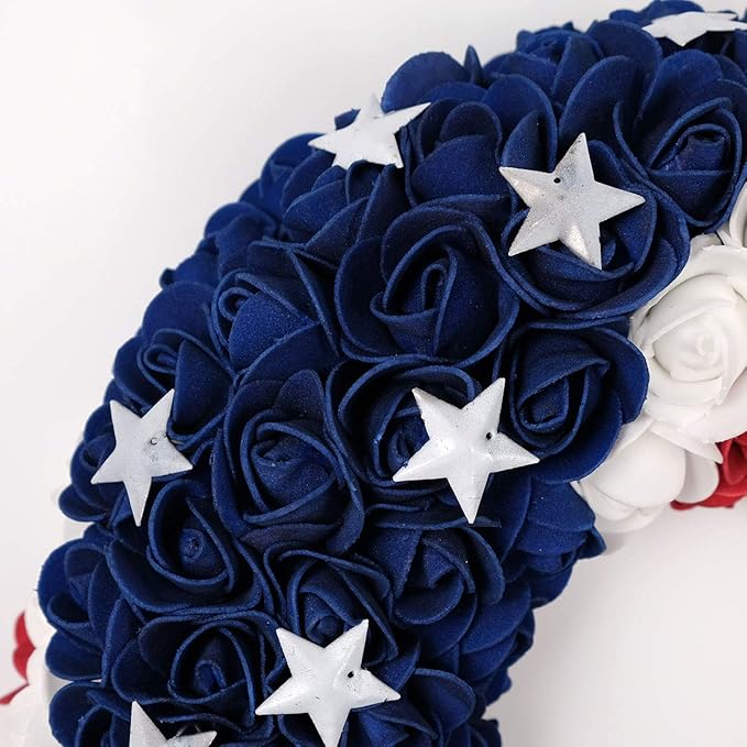 🔥 Handmade Patriotic Star Wreath