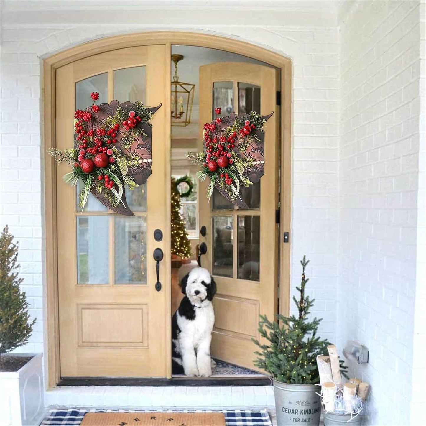 🌲 Equestrian Christmas Horse Wreath 🐎 - Single, Twin Set & Family Savings Bundle