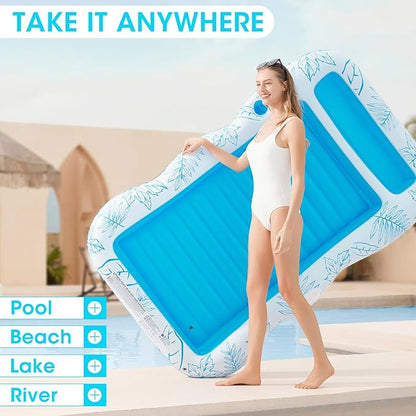 Inflatable Pool Float🦩 Extra Large & Comfy | Summer Must-Have Floatie 🌞