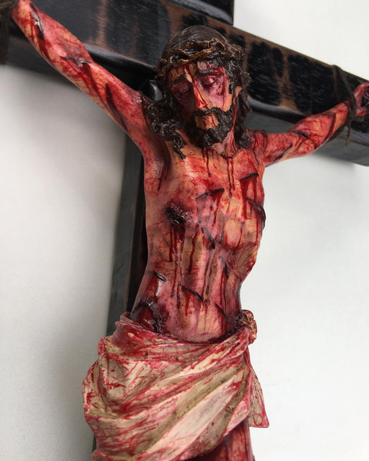 ✝️ Calvary Crucifix – Hand-Carved & Blessed