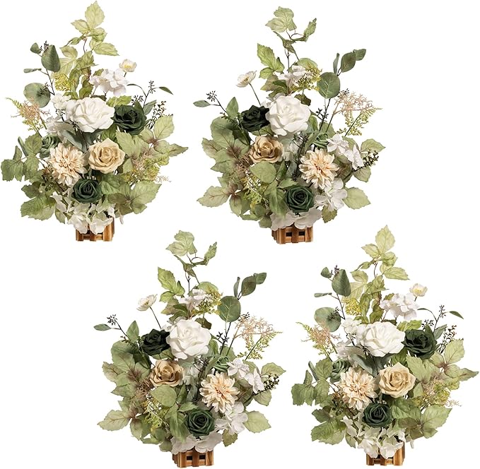 👰Artificial Flowers Wedding Aisle Runner Chair Decorations