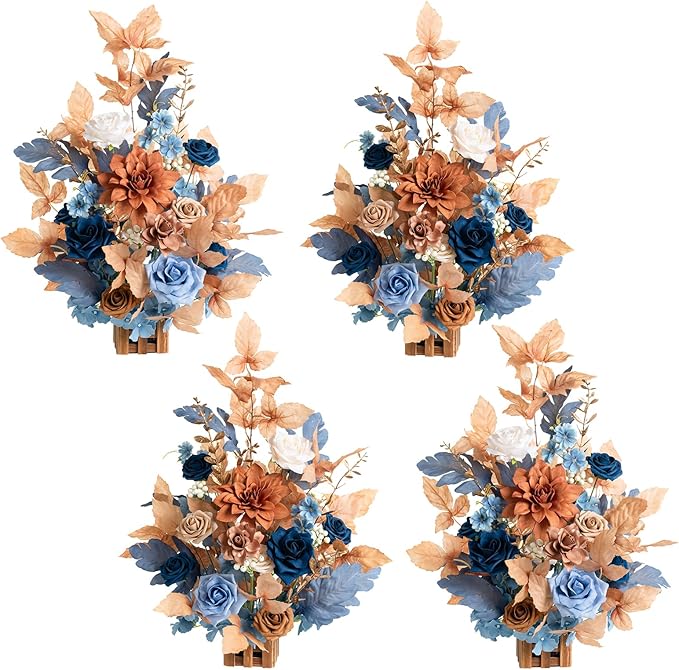 👰Artificial Flowers Wedding Aisle Runner Chair Decorations