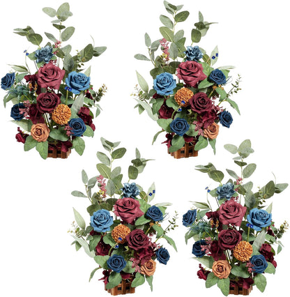 👰Artificial Flowers Wedding Aisle Runner Chair Decorations