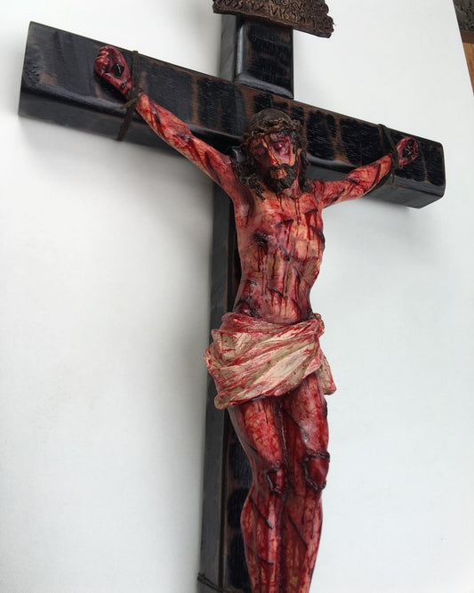 ✝️ Calvary Crucifix – Hand-Carved & Blessed