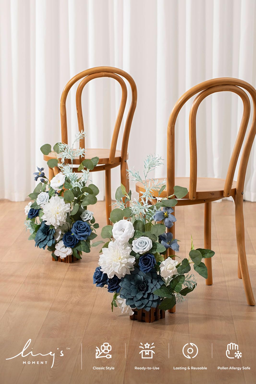 👰Artificial Flowers Wedding Aisle Runner Chair Decorations