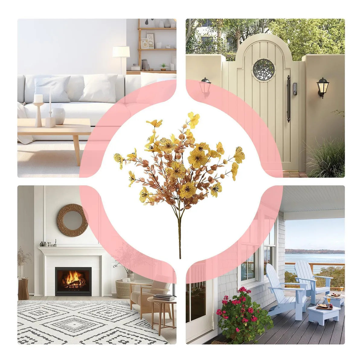 💐12PCS Artificial UV-resistant flowers: suitable for patios, porches and balconies-Tropaeolum Majus