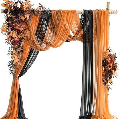 👰Wedding Flower Packages in Black & Pumpkin Orange