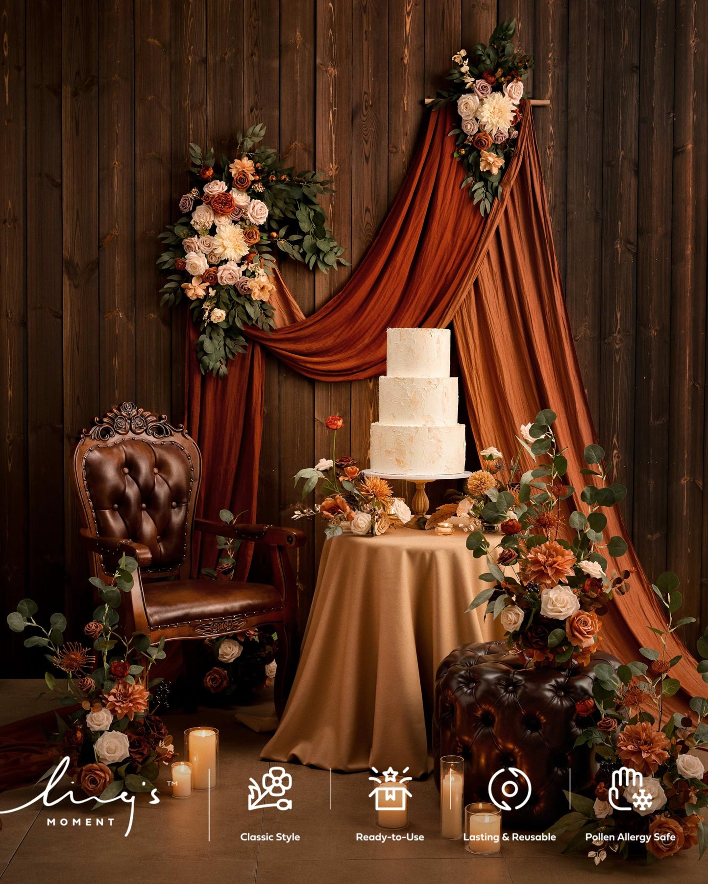 💏Artificial Wedding Arch Flowers Kit