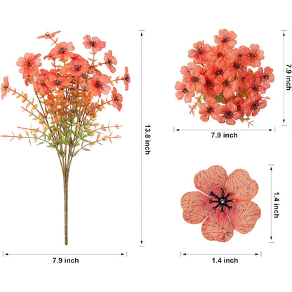 💐12PCS Artificial UV-resistant flowers: suitable for patios, porches and balconies-F Orange Yellow