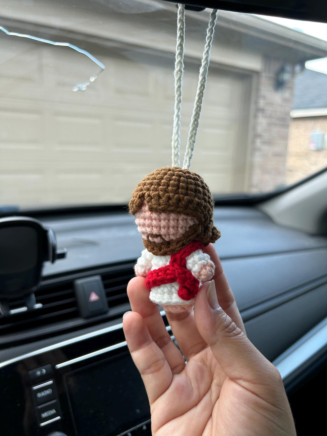 Crochet Mini Jesus Keychain (Hanging)