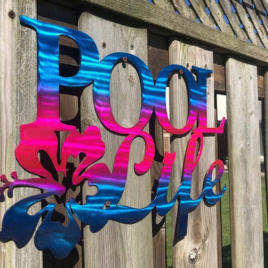 💦Metal Wall Art Decor Hibiscus Flower Coastal Outdoor Decor